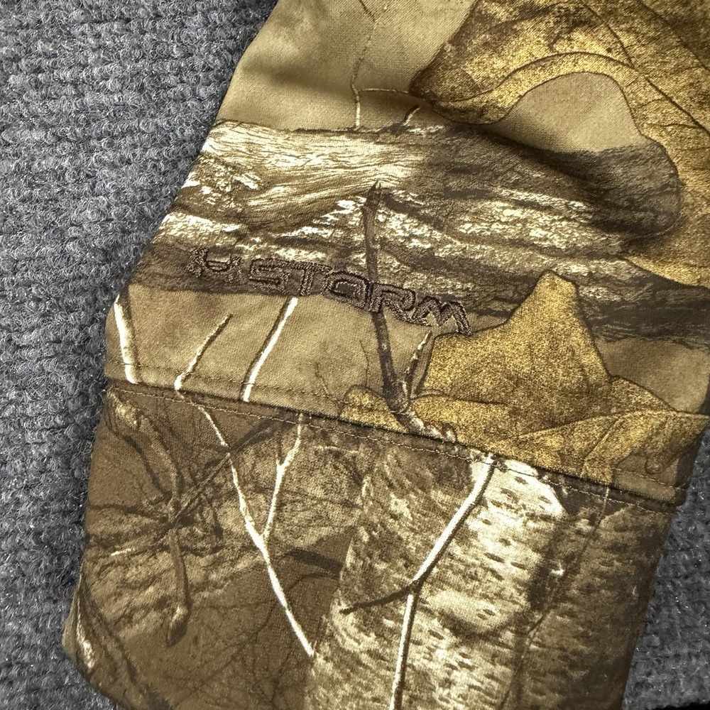 Under Armour Camo Hoodie Mens 2XL Realtree Storm Hunting Outdoors - Picture 5 of 8